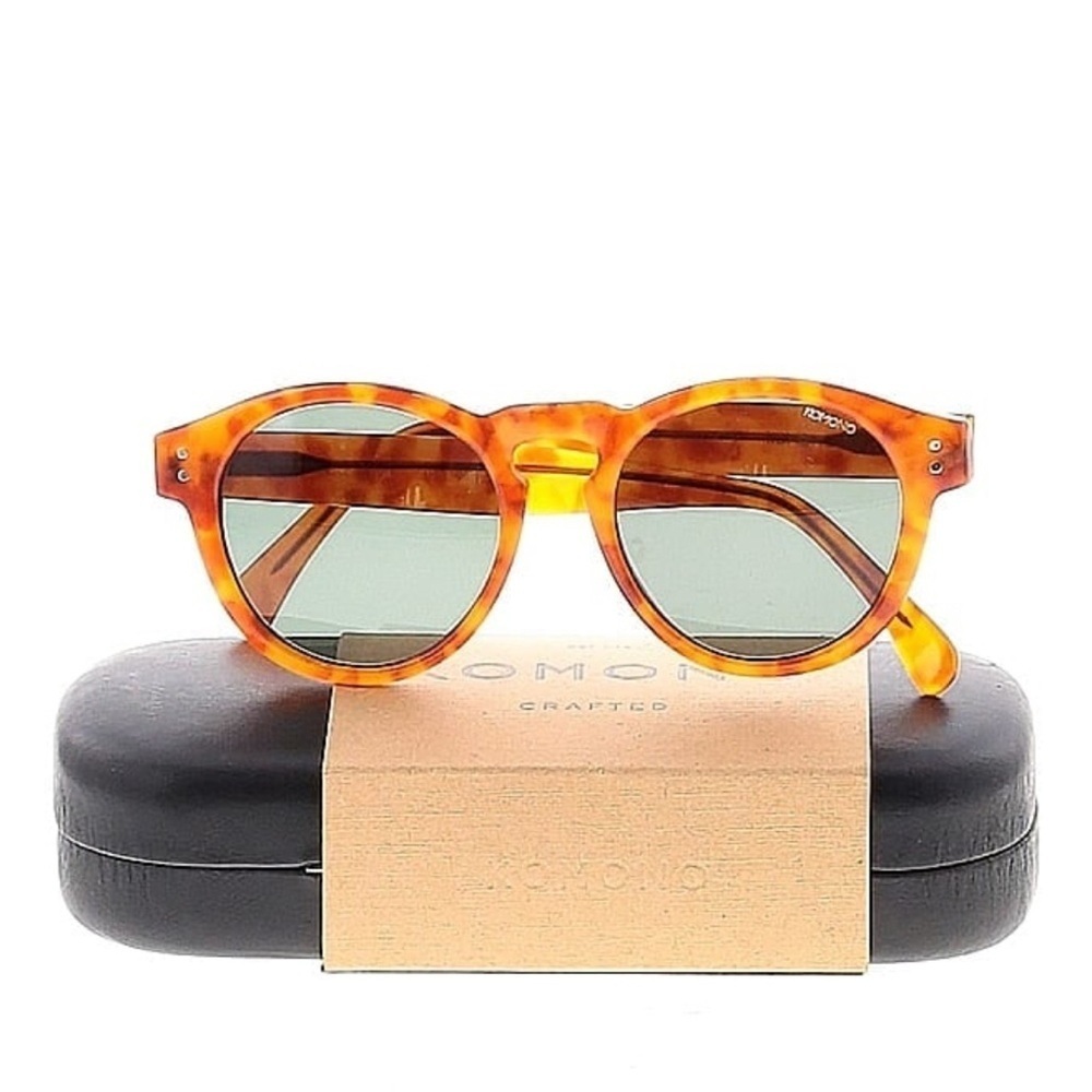 Komono Clement sunglasses NEW Caramel Demi tortoise round - Picture 6 of 7